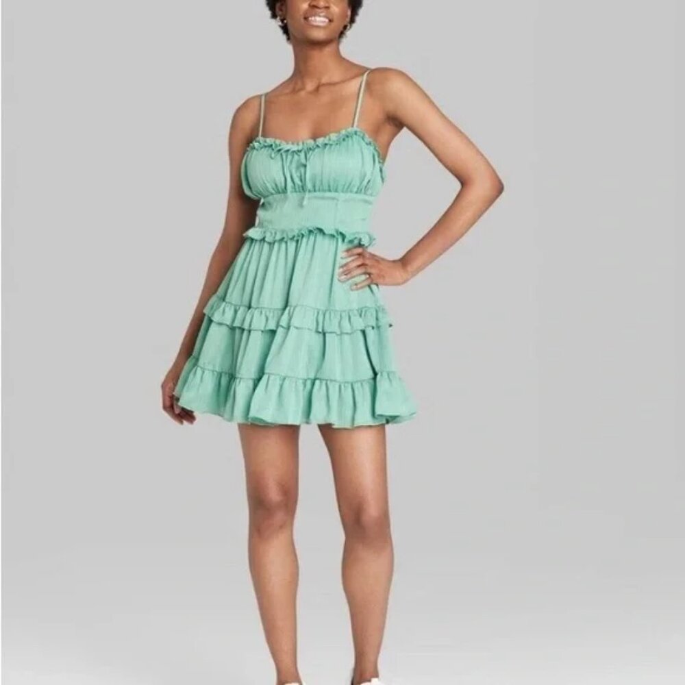 Wild Fable Teal Smocked Dress